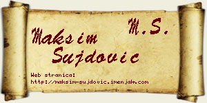 Maksim Šujdović vizit kartica